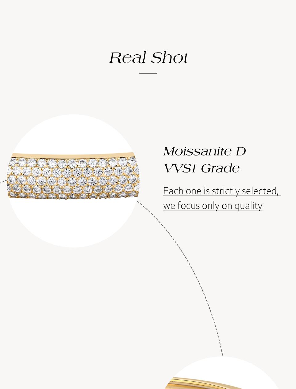 ATTAGEMS Special Design Fashion Bracelet Round Cut Lab-Created Moissanite Bracelet Hypoallergenic Everyday Daily Wear Engagement Exquisite Jewelry Holiday Gift B070 SpringStatements