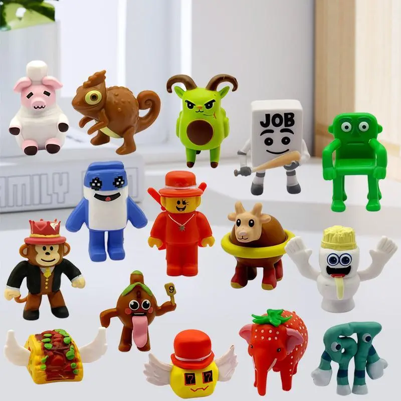 15-Pack Whimsical Mystery Toy Set - Classic & Novelty Action Figures, Animal Mix for Collecting, Gifting