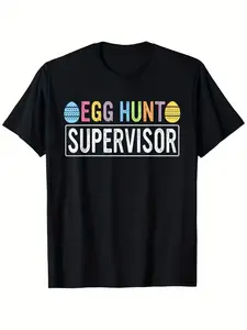 Egg Hunt Supervisor Matching Egg Hunting Mom Dad Easter Day T-Shirt