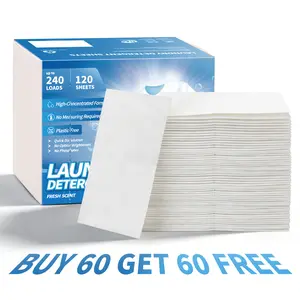 120 Sheets Lavender Scent Laundry Detergent Sheets, Ultra Concentrated Laundry Soap Sheets That Dissolve Quickly in Hot or Cold Water, Plastic Free Eco Friendly Laundry Detergent Strips for Travel, Apartment and Home Laundry