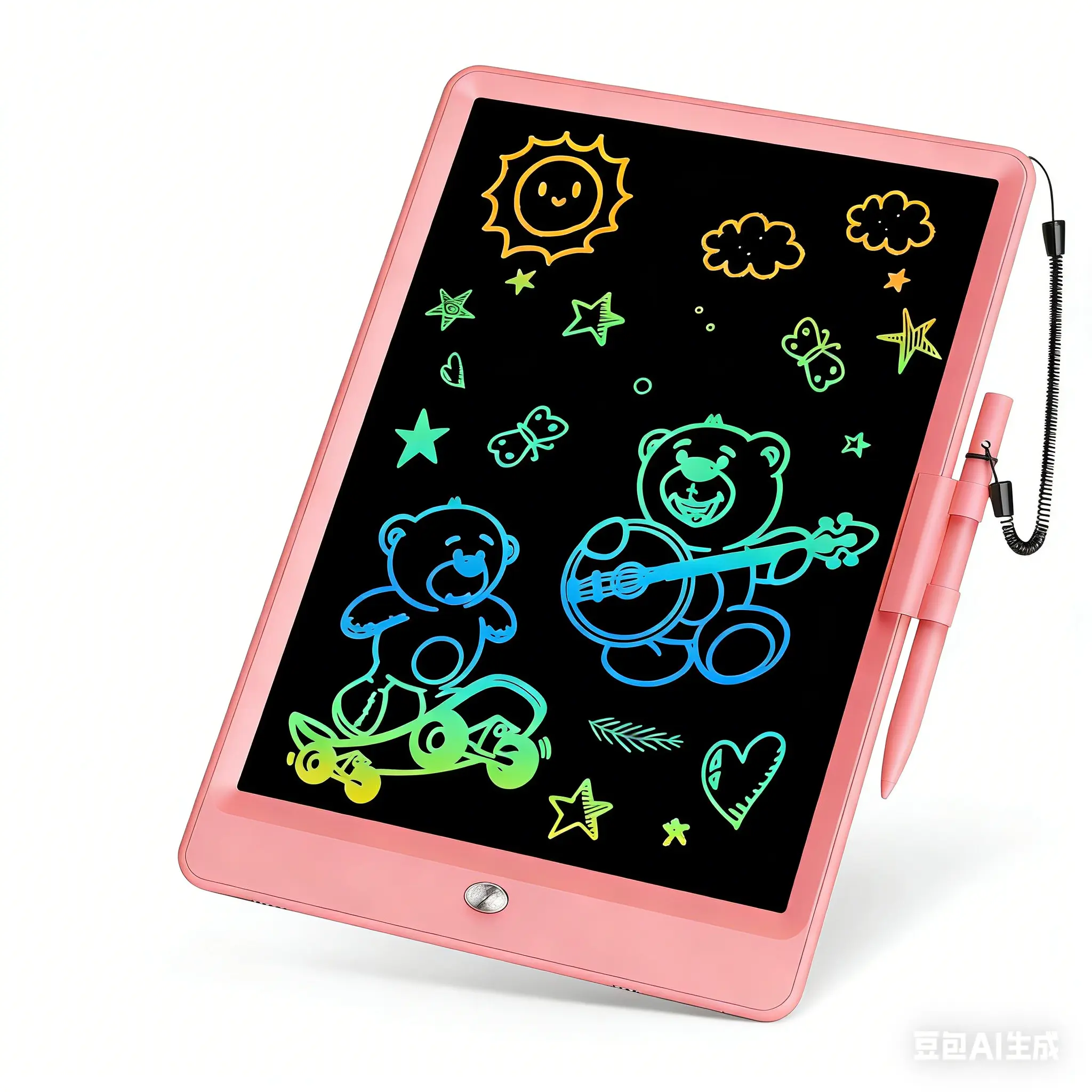 LCD Writing Tablet for Kids 10 Inch Colorful Toddler Drawing Tablet Reusable Doodle Board Electronic Drawing Pads Educational and Learning Kids Toys for Girls(Pink) Birthday Protection Christmas Durable Portable Rainbow School Screen tiktokshopspringglowu