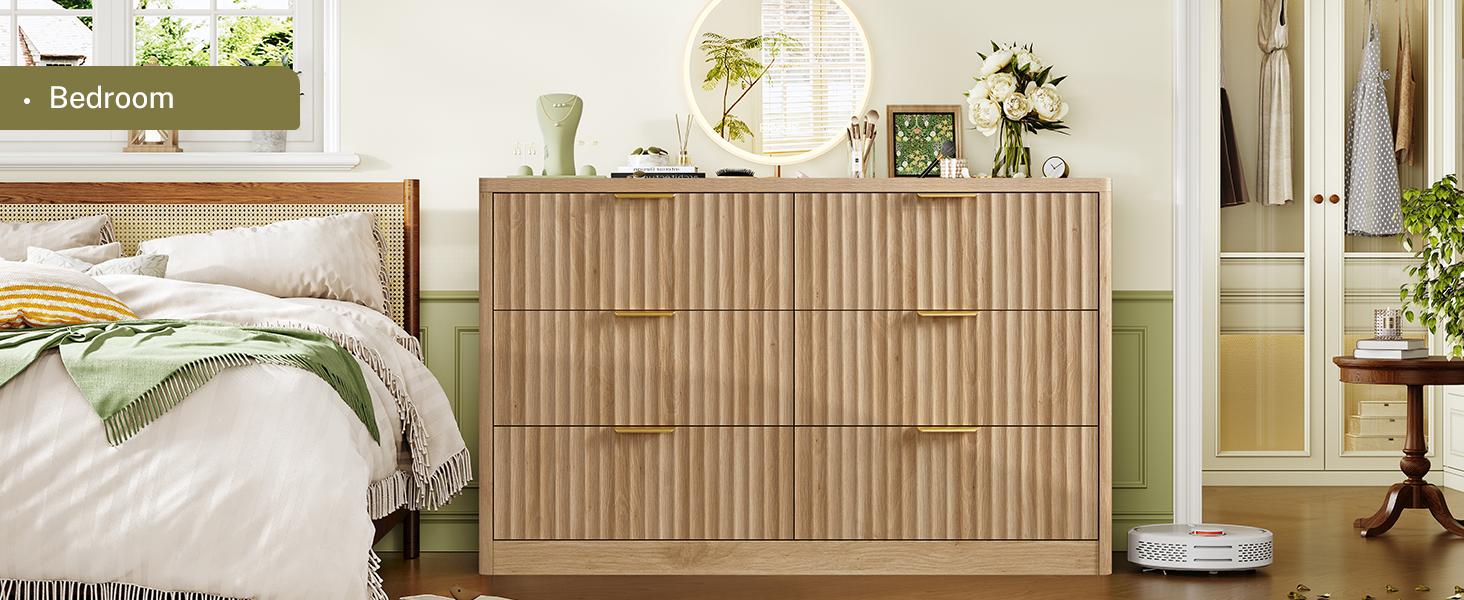 47" Rattan Dresser for Bedroom 7 Drawer Farmhouse Style with Deep Wood Drawers Clothes Storage Cabinet for Living Room & Bedroom French Country Design 47" Rattan Dresser for Bedroom 7 Drawer Farmhouse Style with Deep Wood Drawers Clothes Storage Cabinet for Living Room & Bedroom French Country Design