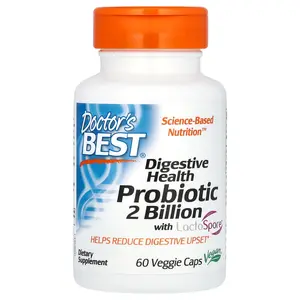 Doctor's Best Digestive Health, Probiotic 2 Billion with LactoSpore, 2 Billion, 60 Veggie Caps