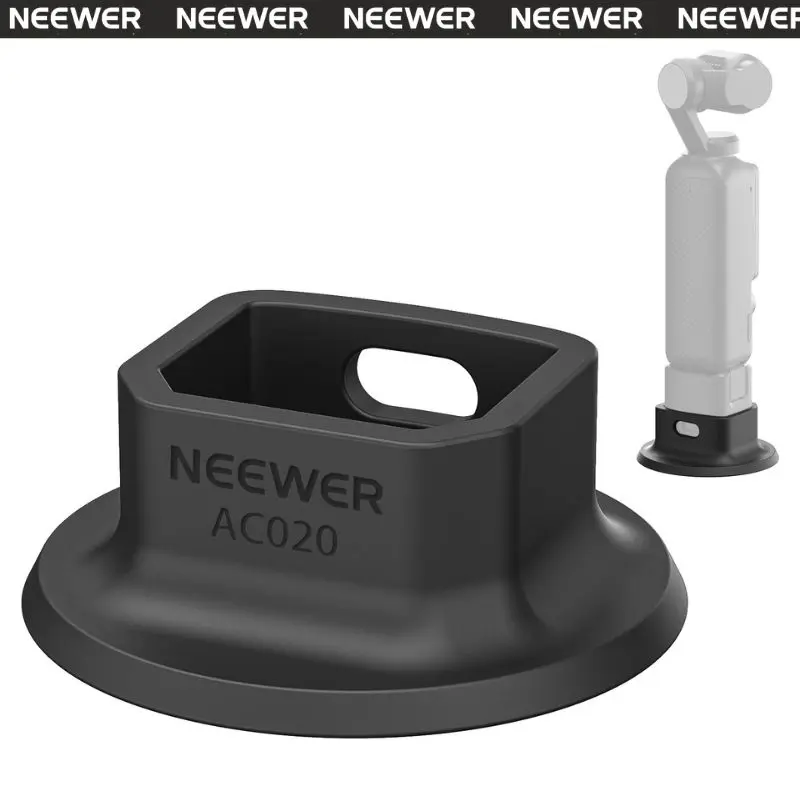 NEEWER AC020 Silicone Camera Stand Base - ø64mm Nonslip Soft Stable Anti-Scratch Table Top Mount for DJI Osmo Pocket 4P/4/3 Gimbal Cameras, Charging & Filming Setup Accessory for Influencers & Content Creators