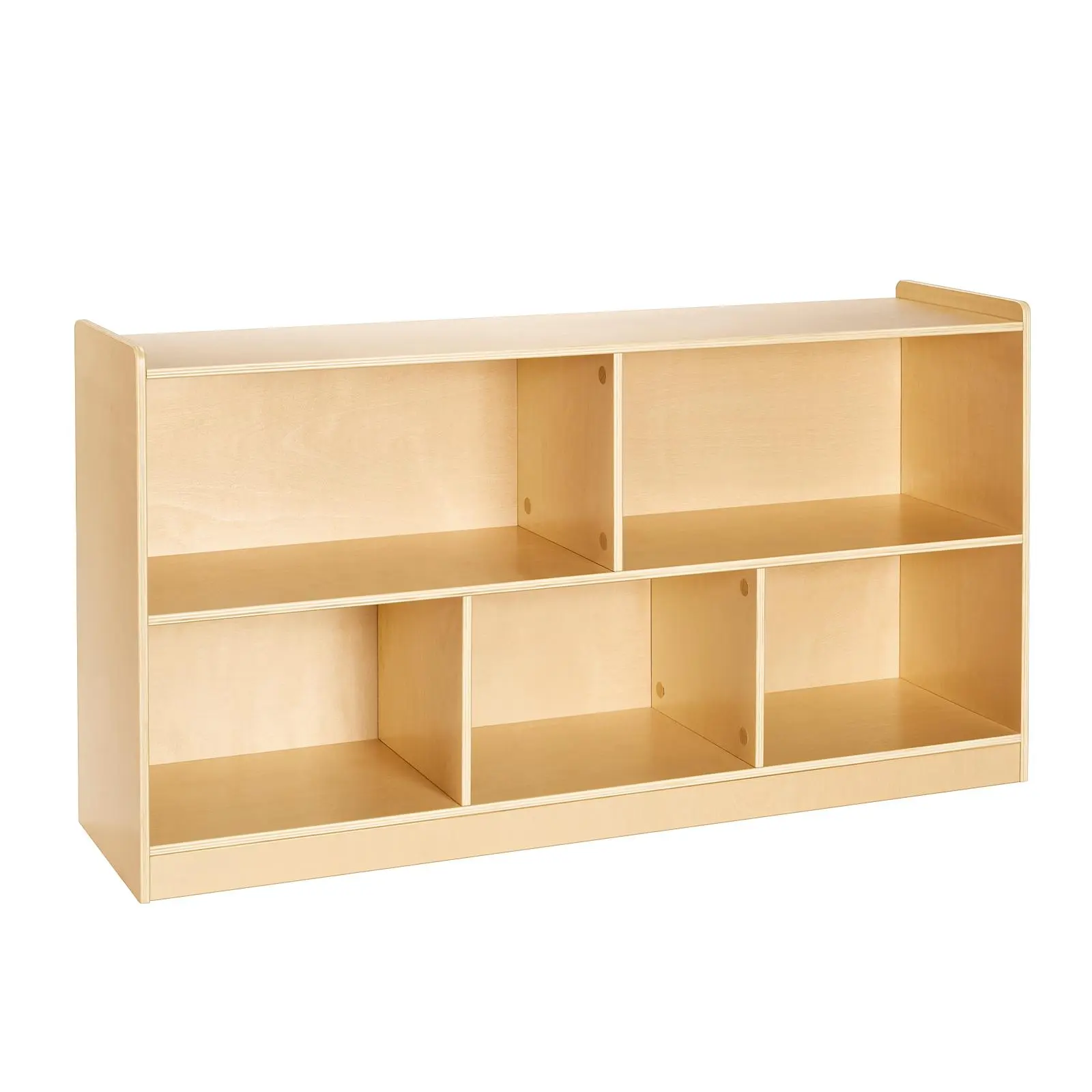 【SummerFinds】VEVOR Montessori Bookshelf, 45 in Width Toy Storage Organizer, 5-Section Kids Display Storage Cabinet, Daycare Furniture, Kids Bookshelf for Bedroom, Nursery, Living Room, Entryway, Preschool, Brown