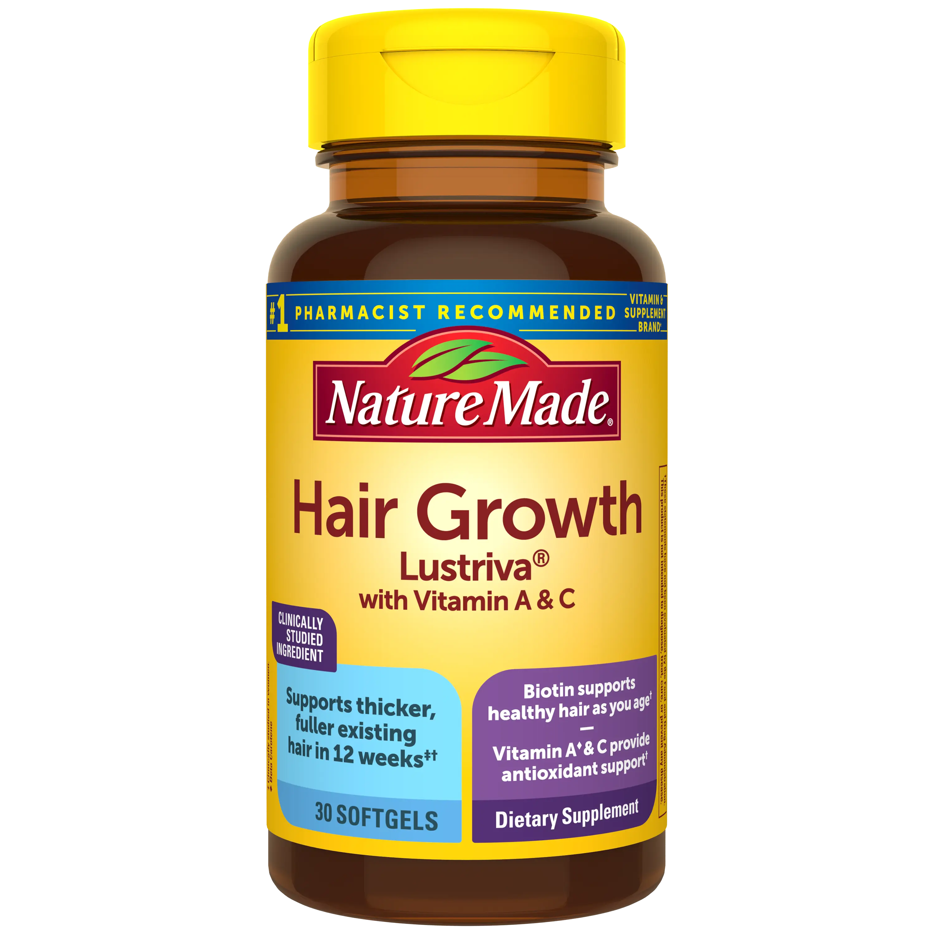 Hair Growth Lustriva® with Vitamin A & C Softgels