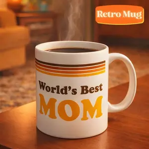 Retro 70s Mom Mug Ceramic Mug, Birthday Mother's Day Gift