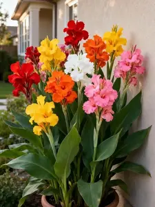 200 Pcs Hardy Perennial Canna Flower Seeds Mixed Colors Easy to Grow for Outdoor Garden Landscaping Backyard Pots Borders Bright