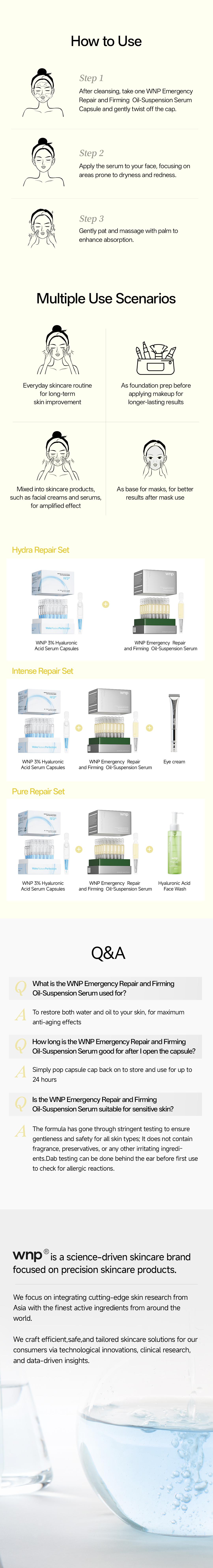 [WNP Official] 10 Vials Pack –SOS Oil-Suspension Serum | Travel-Friendly | Quick Rescue for Redness-Prone Skin | Ideal Gift for Skincare Lovers