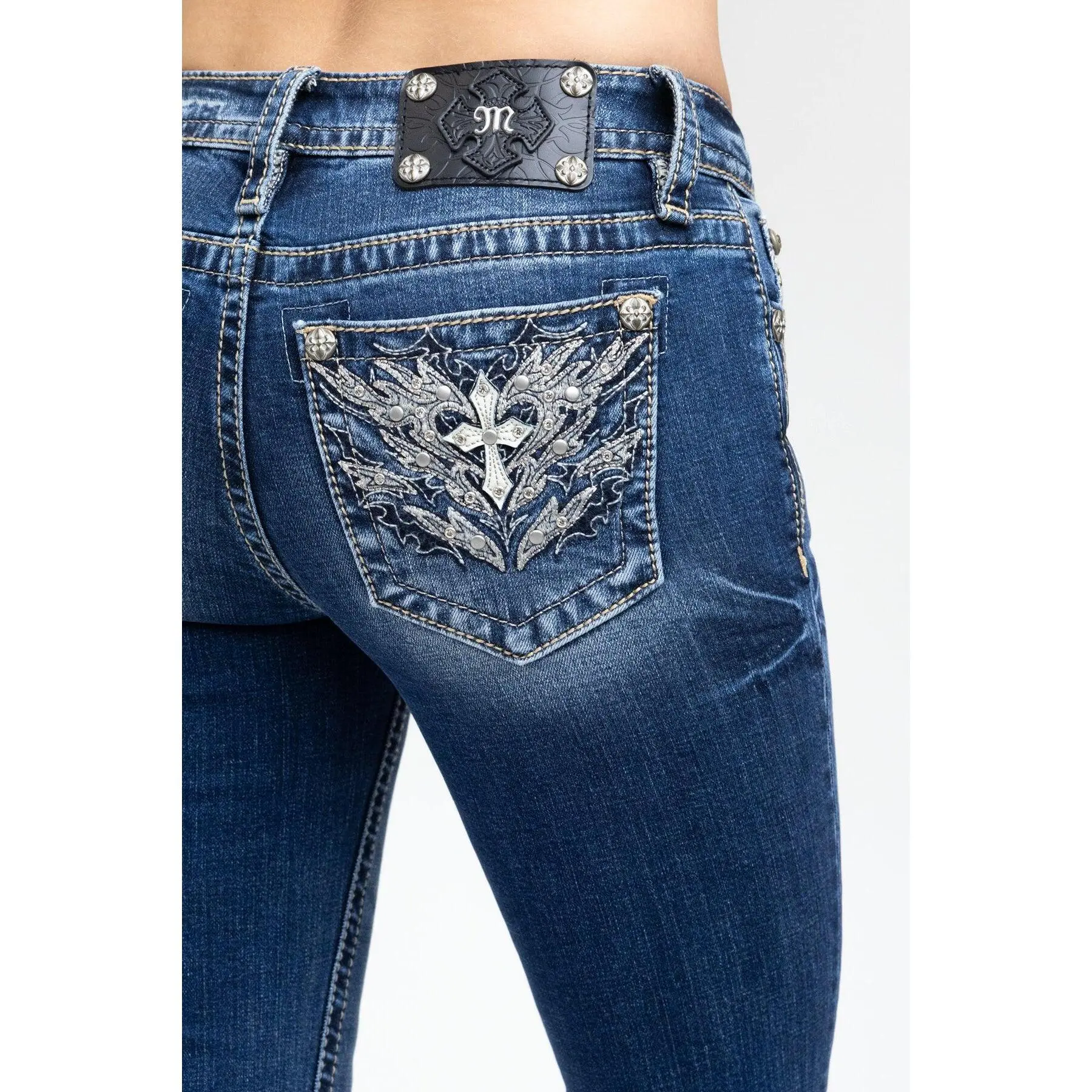 Adina Cross Bootcut Jeans