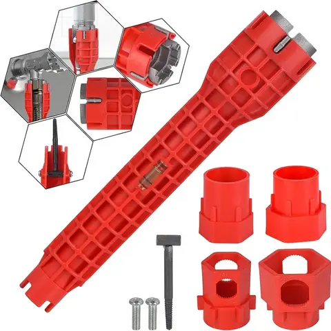 14-in-1 Faucet and Sink Wrench | Ultimate Multi-functional Plumbing Tool | Professional Installer for Tight Spaces, Kitchen & Bathroom Repairs