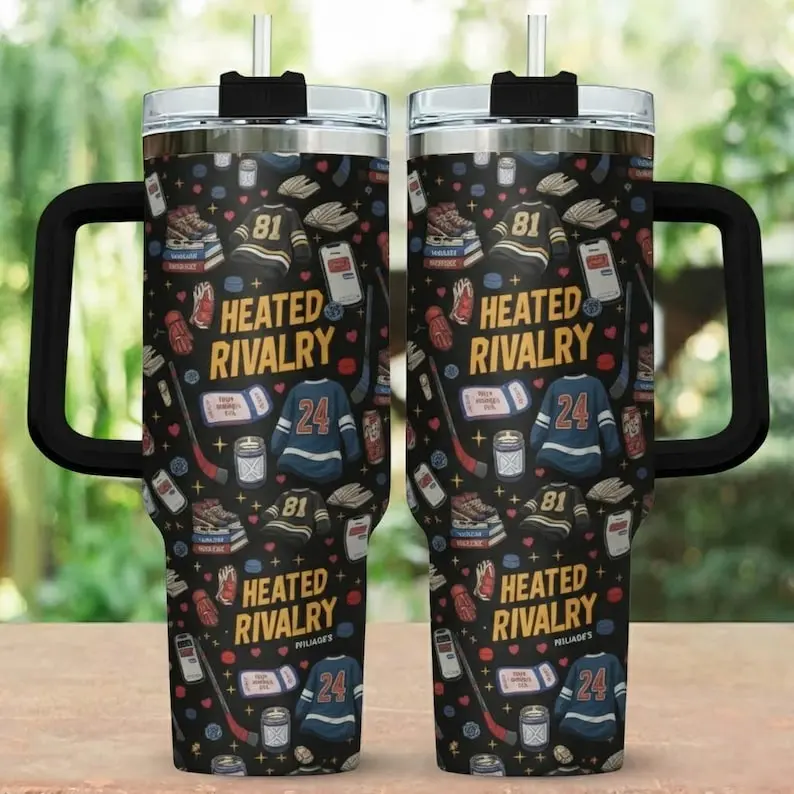 Heated Rivalry Romance 40oz Tumbler, Hollanov Couple Romance Stainless Tumbler, Hockey Rivals Couple Tumbler Cup,