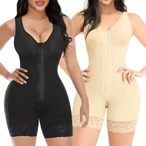 YIANNA 2 Piece Fajas Colombianas Shapewear for Women Tummy Control Full Shapewear Butt Lifter with Zipper Crotch