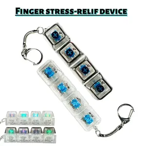 JAJOIITOY Everyday Carry Stress-relief Toy, Finger Mechanical Keyboard,Finger Fidgettoy,Stress-relief Keychains