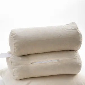 Buckwheat Bolster Pillow - Cylindrical Shape 14" x 6" | Supportive, Organic, Versatile