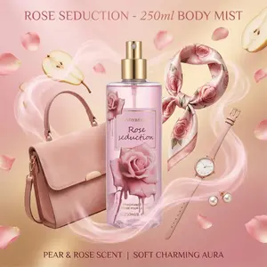 Rose Seduction 250ml Body Mist for Women - Candybreath Scented Pear & Rose Fragrance - Soft Charming Aura - Perfect for Everyday Use
