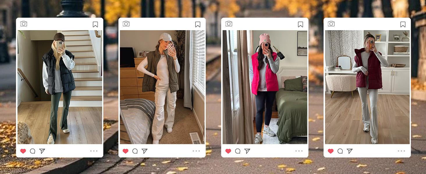 YeeZaa Women Winter Oversized Puffer Vest 2025 TikTokShopHolidayHaul Christmas Lightweight Stand Collar Flysleeve Insulated Padded Puffy Jackets Coat with Pockets Womenswear Tops zip up YeeZaa Women Winter Oversized Puffer Vest 2025 TikTokShopHolidayHaul Christmas Lightweight Stand Collar Flysleeve Insulated Padded Puffy Jackets Coat with Pockets Womenswear Tops zip up