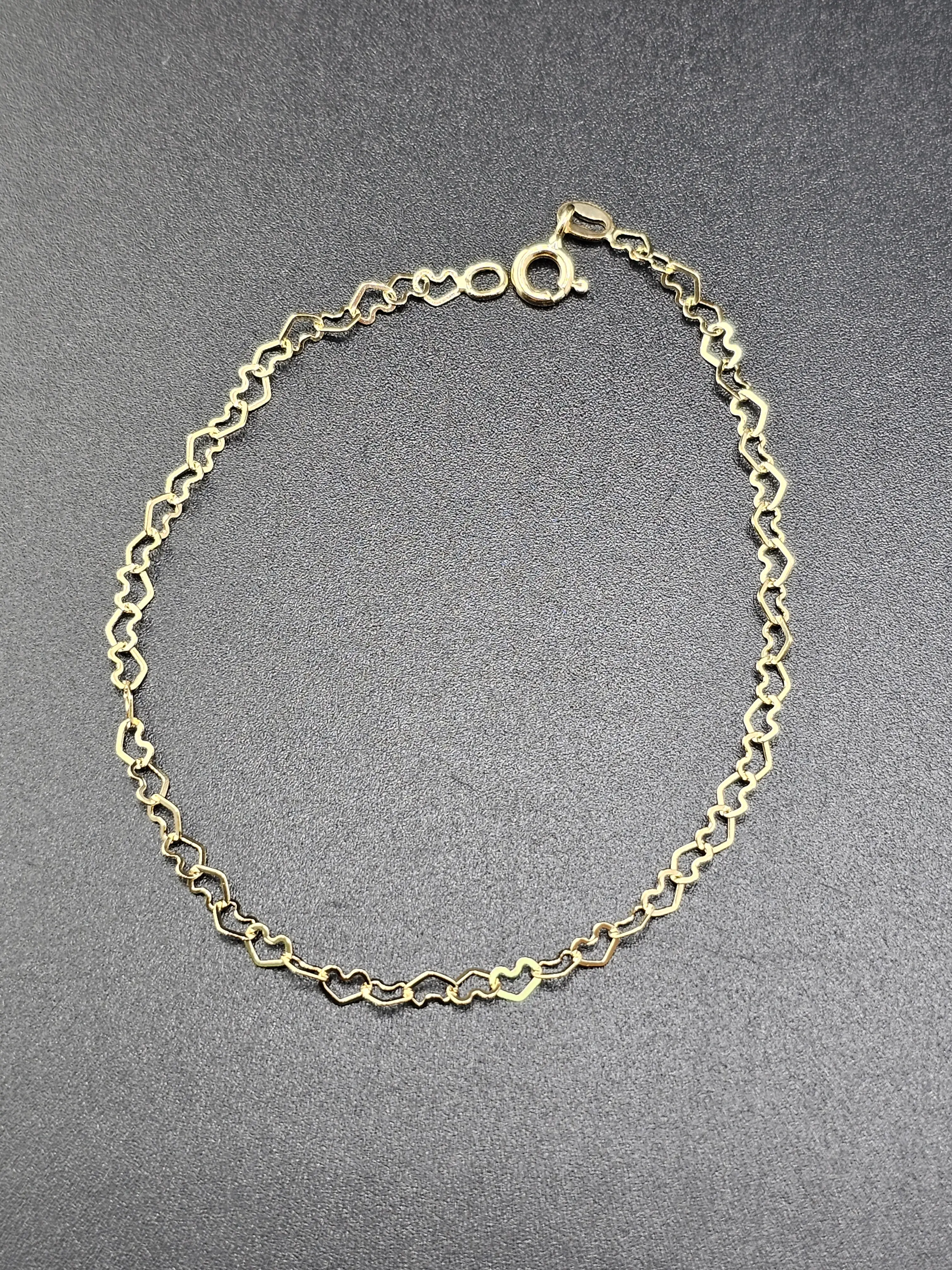 14K Gold Bracelet - Hearts