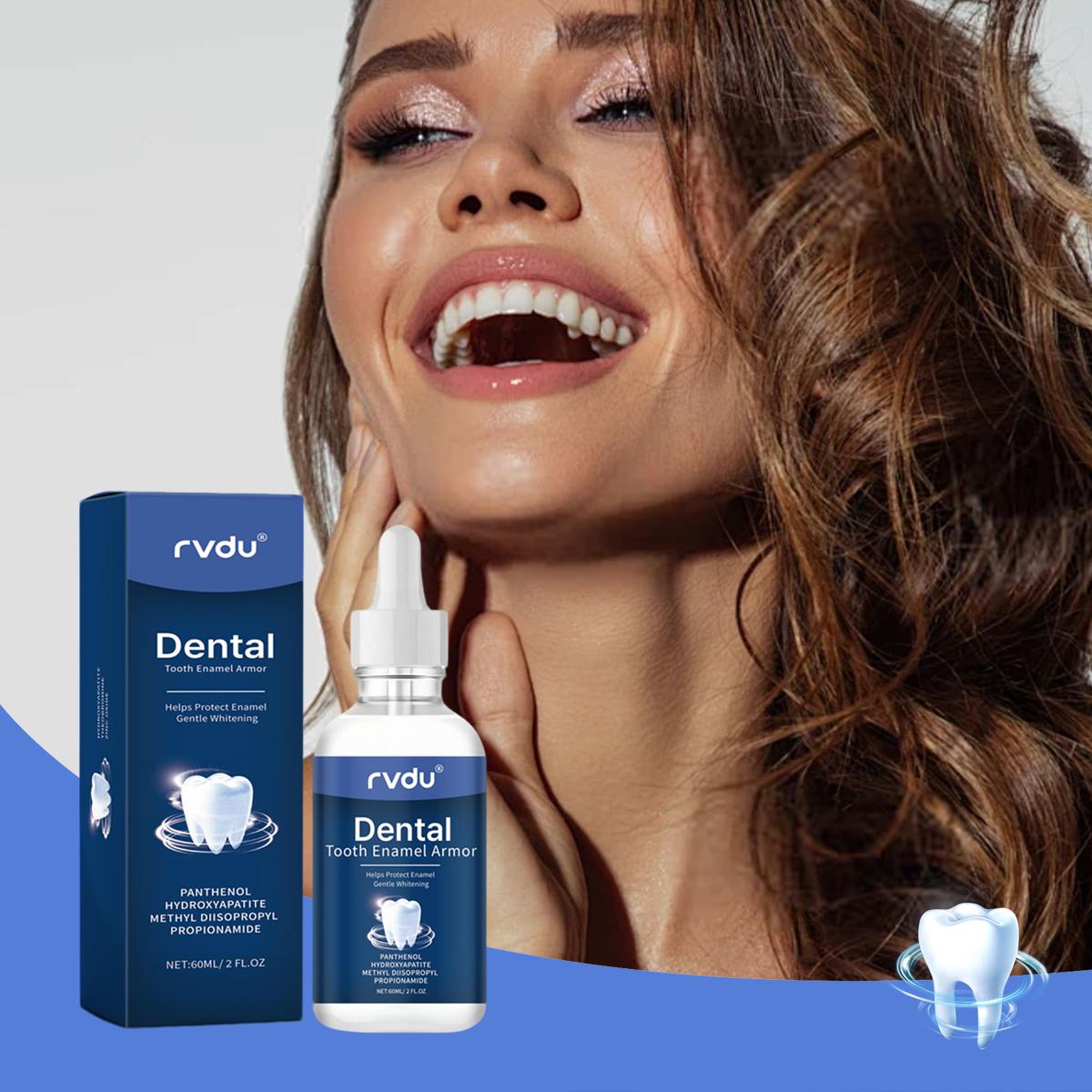 Fluoride-Free Hydroxyapatite Tooth Armor Drops | Enamel Repair, Whitening & Fresh Breath | Gentle Oral Care for Sensitive Teeth | 2 FL.OZ Toothbrush Antibacterial