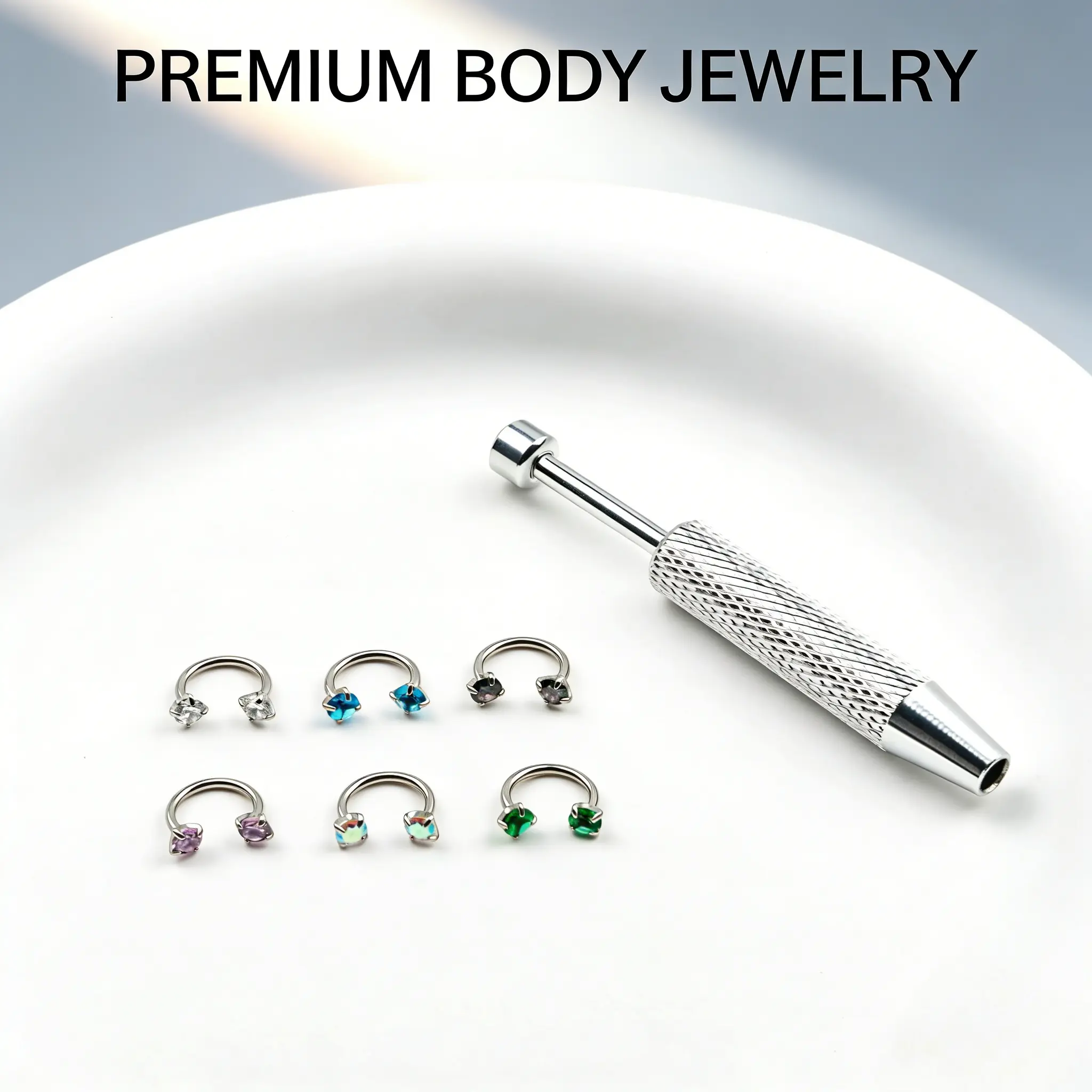 Women's Surgical Steel Nose Rings Hoops - 6-Piece 18G Internally Threaded Body Jewelry Set with Cubic Zirconia Horseshoe Styles for Everyday Wear, Hoop Styles, Women's Fashion, Diamond, Female, Daily, Internally Thrd., Screw