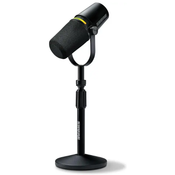 Shure MV7+ USB-C & XLR Podcast Microphone with Stand for Professional Podcasting, Streaming & Recording