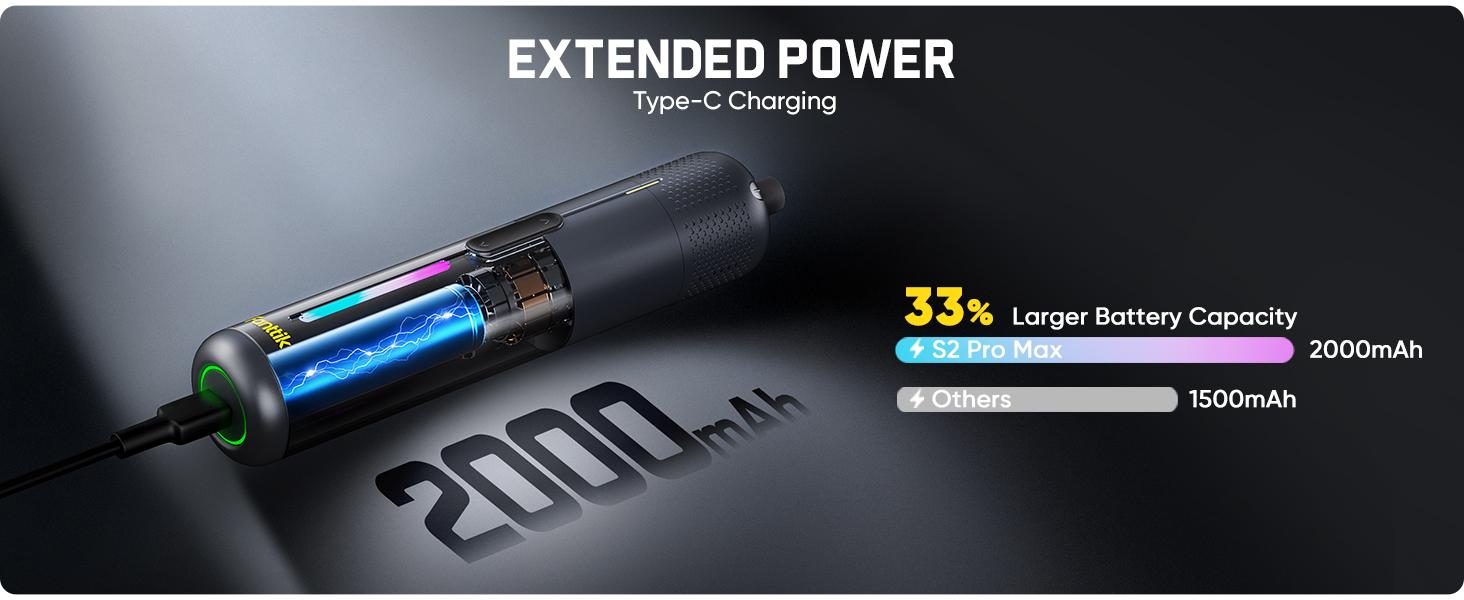 Fanttik S2 Pro Max Electric Screwdriver, Cordless Screwdriver Set, 7 Torque Settings, 0.5 to 6N.m, 16 Magnetic Bits, 1/4''Hex Shank, with 90° Angle Adapter, for Furniture, Household Repairs Fanttik S2 Pro Max Electric Screwdriver, Cordless Screwdriver Set, 7 Torque Settings, 0.5 to 6N.m, 16 Magnetic Bits, 1/4''Hex Shank, with 90° Angle Adapter, for Furniture, Household Repairs