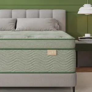 12/14 Inch Twin Full King Queen Mattress,  Memory Foam Pocket Spring Hybrid Mattress in a Box,with Provide Support and Improve Sleep Mattresses,Medium Firm