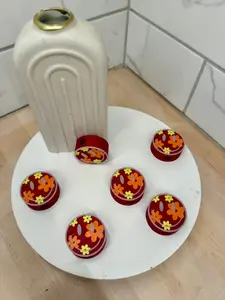 Floral Smiley Face Straw Topper