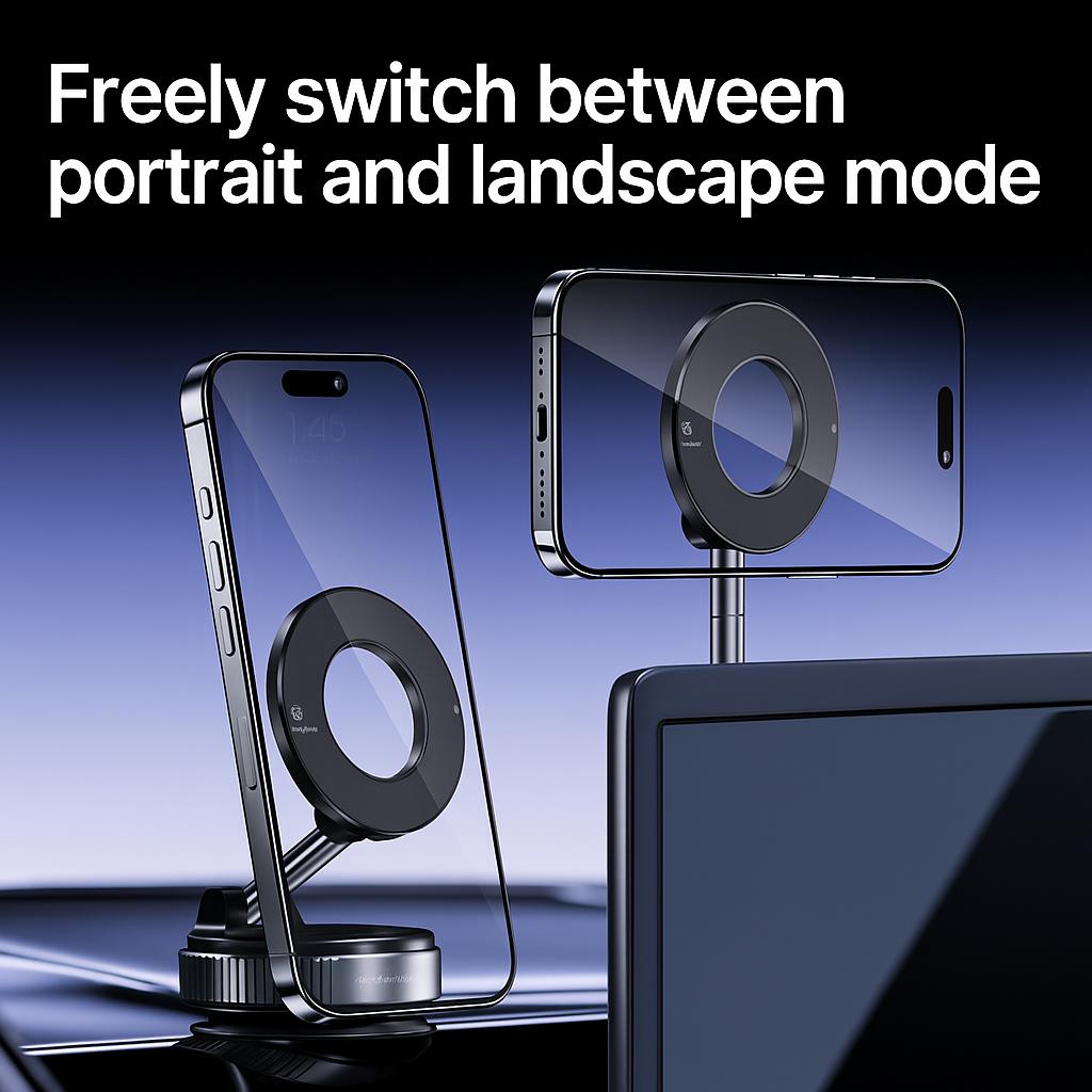 2025 New Upgrade 360 ° Rotating Magnetic Phone Holder, Multi-Angle Rotation, ABS Material, Waterproof. Suitable for iPhone 16/15/14/13/12,  Suitable for Cars, Desktops, Walls