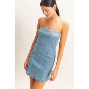 HYFVE Denim Strapless Dress