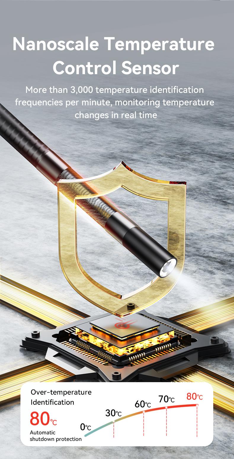 Two-Way Articulating Borescope with Light HD Inspection Endoscope Camera 8mm 1080P 8 LEDs 1m Cable Flexible Mechanic Fiber Optic Snake Scope Cam for Wall Automotive Engine Inspection Alternator Tester