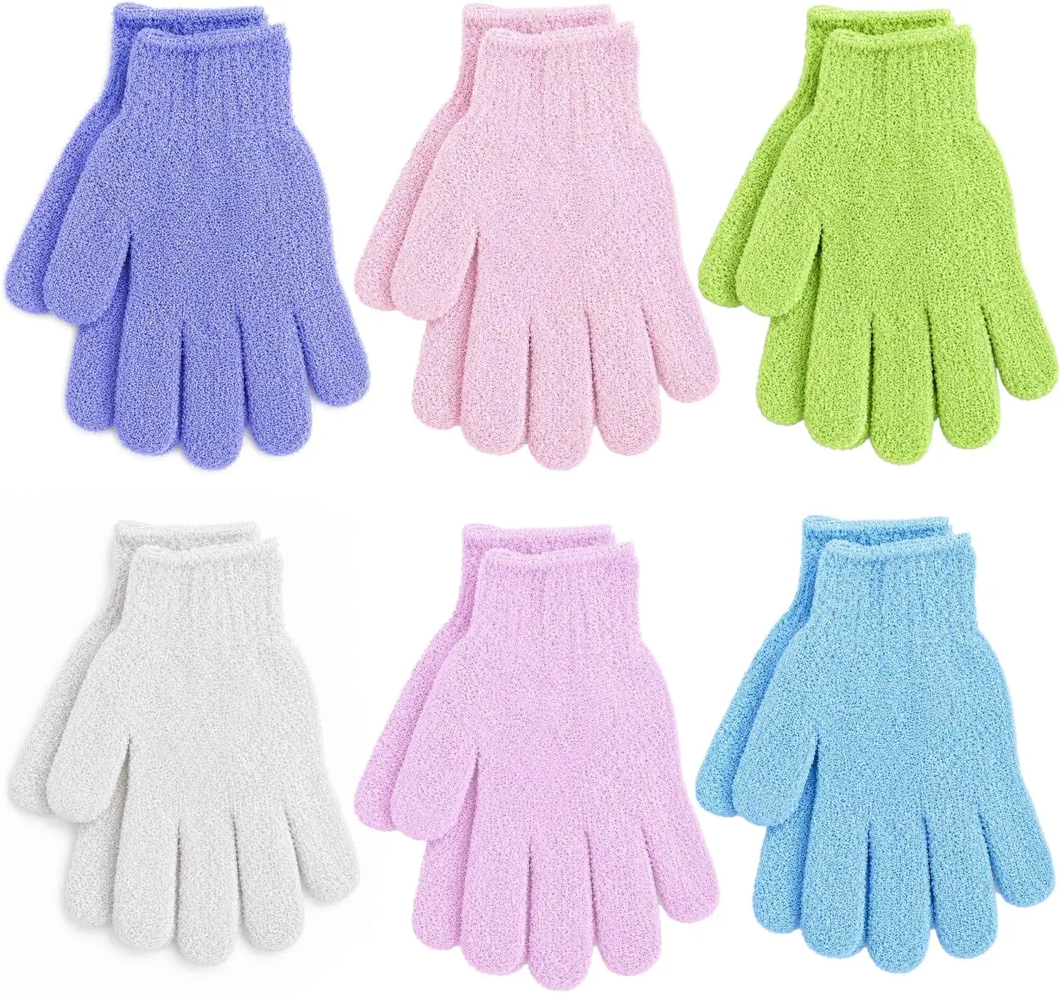 12 Pcs Exfoliating Gloves, Exfoliating Body Scrubber Exfoliator, Korean Exfoliating Mitt, Dead Skin Remover, Exfoliate Bath Shower Gloves, Moroccan Hand Body Scrub Mitt, Loofah Wash Cloth Washcloth | exfoliating