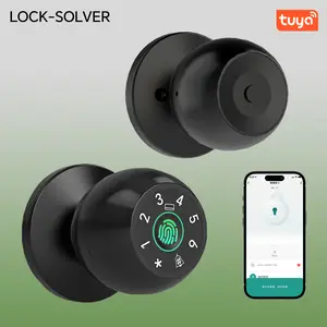 Smart Door Handle with APP/Keypad, Smart Fingerprint Door Lock,Keyless Entry Smart Lock, Suitable For Room, Garage, Apartment, Office, Perfect Gift Electronic Door Lock Digital Lock