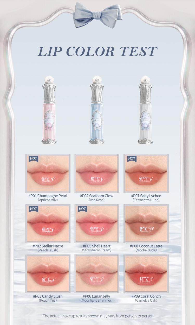 Flower Knows Shell's Jewel Collection Nourishing Lip Glaze, Hydrating & Moisturizing, Transfer-Proof, Lip Treatment, Waterproof, Long-Lasting, Lip Stain Lipgloss Lipstick Makeup Cosmetic, Summer Beauty Gift