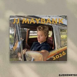 A Year Of JJ Maybank OBX 2026 Calendar - Rudy Pankow  |  Home Decor, Office Decor - JJ Maybank Fan Gift, Unique Holiday Gift