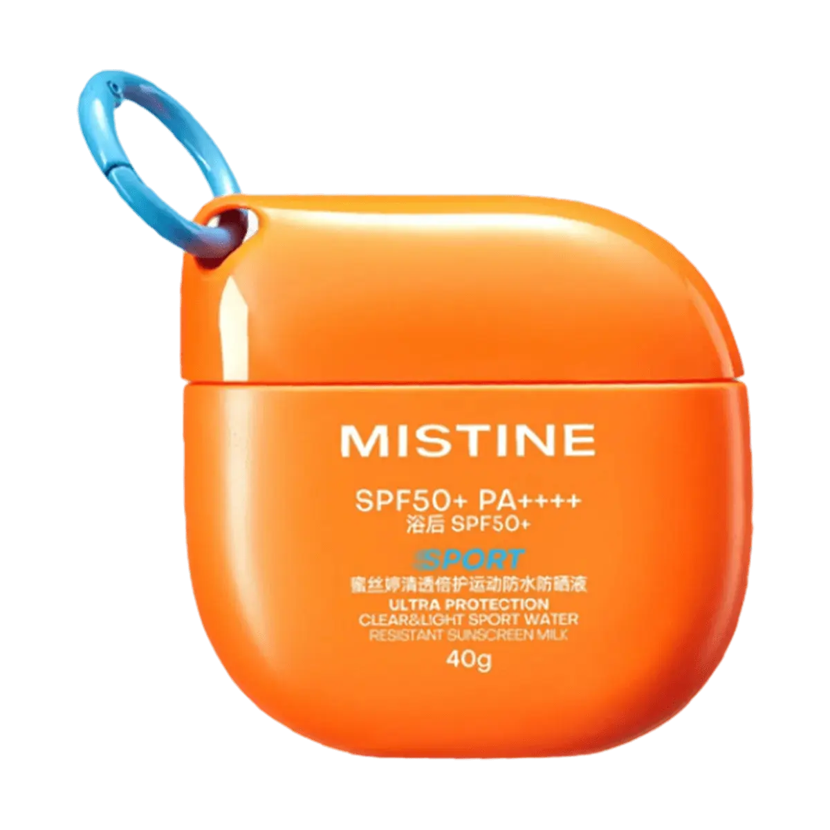 Mistine Aqua Base Sunscreen SPF50+ PA++++ - Waterproof, Sweatproof, Lightweight, Alcohol-Free for Sensitive Skin - 40g