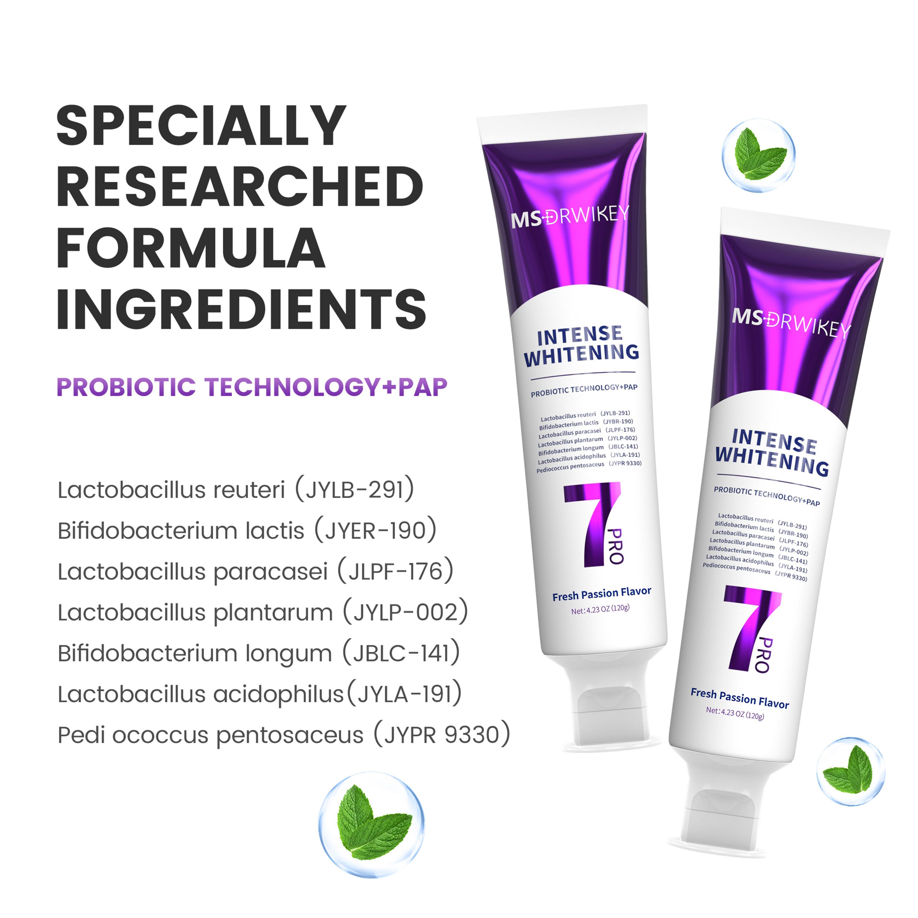 【MSDRWIKEY】New 7-Pro Intensive Toothpaste + CEELIKE 7.5% Nano-Hydroxyapatite Toothpaste - 2-Tube Oral Care Set