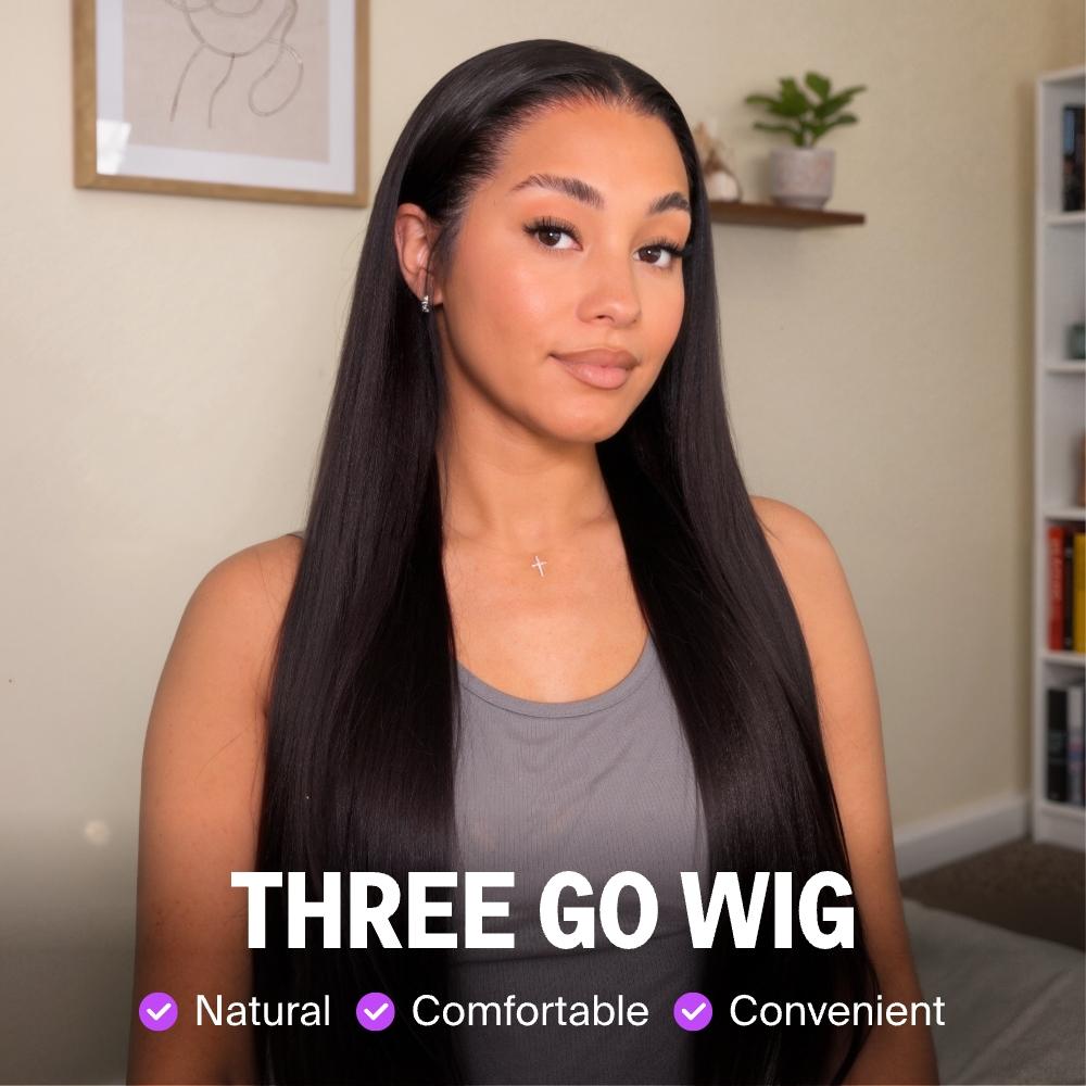 [HOT] Megalook 13x6 Glueless Lace Frontal Wig Pre-Everything Ear To Ear Natural Hairline HD Lace Skin Melted Silky Straight 220% Density Human Hair Wigs With Drawstring