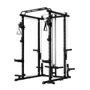 RitFit P3 Power Cage 1200lbs with Smooth Cable System & Aluminum Pulleys Multifunctional Workout Station Home Exercise Machine