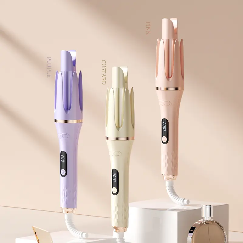 Fully automatic curling stick lazy curling tool electric rotary curler large curling without damaging hair 30mm Comfort Hair Curler With LCD, For Curls, Hair Styling Tools