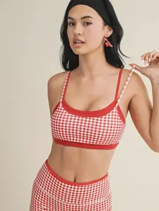 Red Gingham Athletic Set