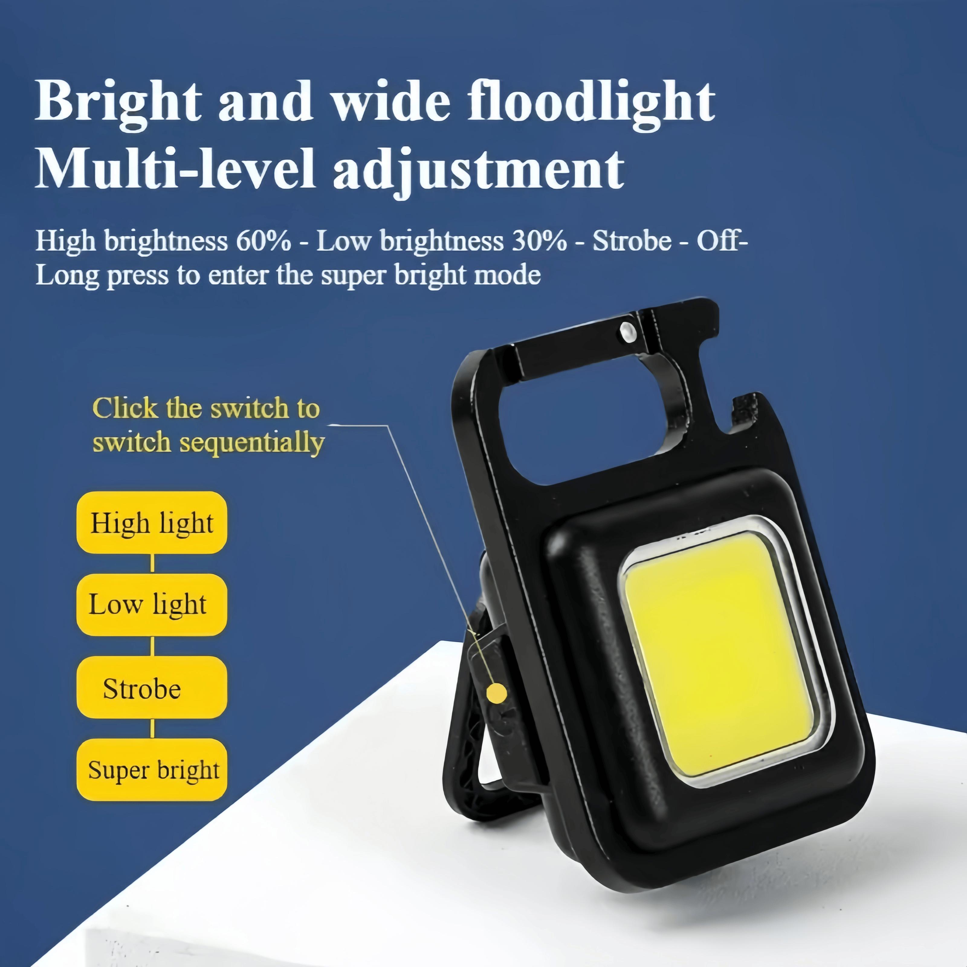Keychain Work Light, White Rows Keychain Light,Portable Keychain Light,Rechargeable Flashlight, Folding Key Light for Walking and Camping powertools