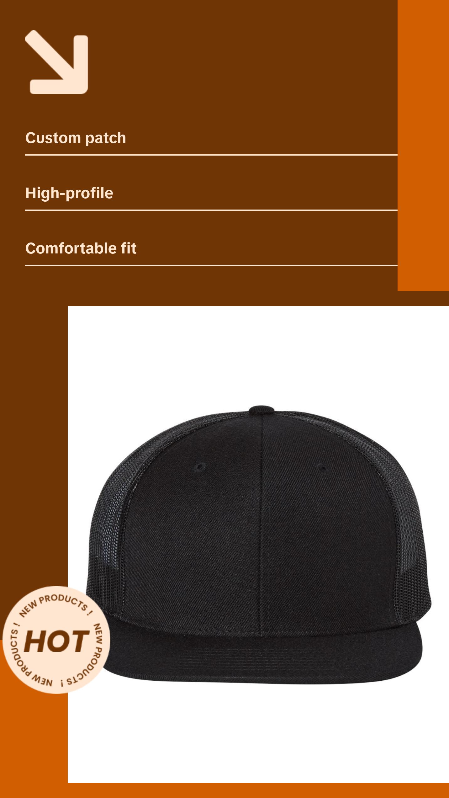 Custom Leather Patch Hat Richardson 511 Flat Bill