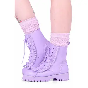 Cake Combat Boot - Lavender