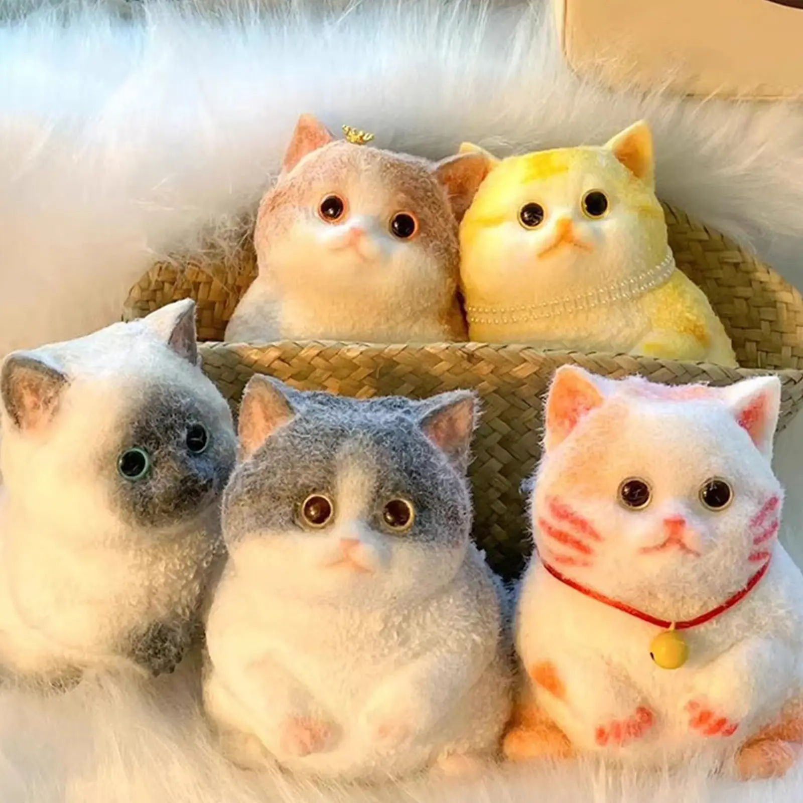 Taba Cute Chubby Cat Orange Cat Plush Soft Sticky Girl Kids Birthday Gift Fidget