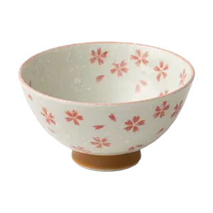 Nitori Japanese Mino Ware Sakura Rice Bowl - 11.5cm Ceramic Dining Bowl, Japanese Style Tableware