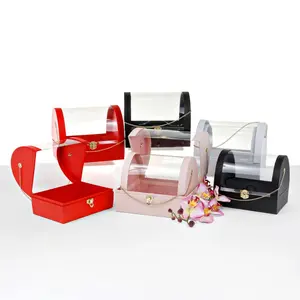 Set of 2, Clutch Shape Flower/Gift Boxes, White | W326 Set of 2, Clutch Shape Flower/Gift Boxes, White | W326