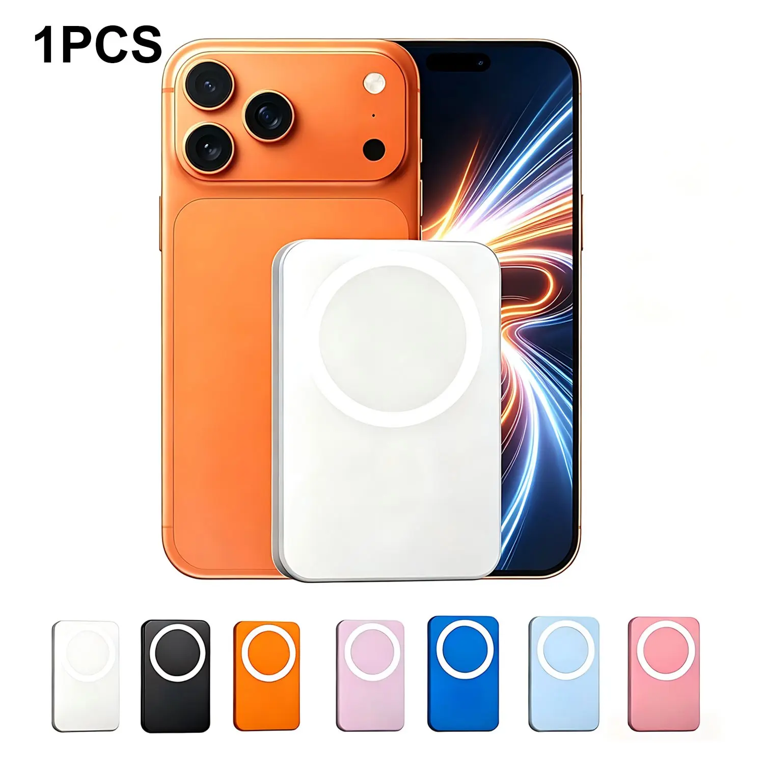 15w Wireless Charger Mobile Power Bank, 5000mah Chargeable Portable Battery, Compatible with iPhone 17/16/15/14/13/12 Pro/pro Max Series