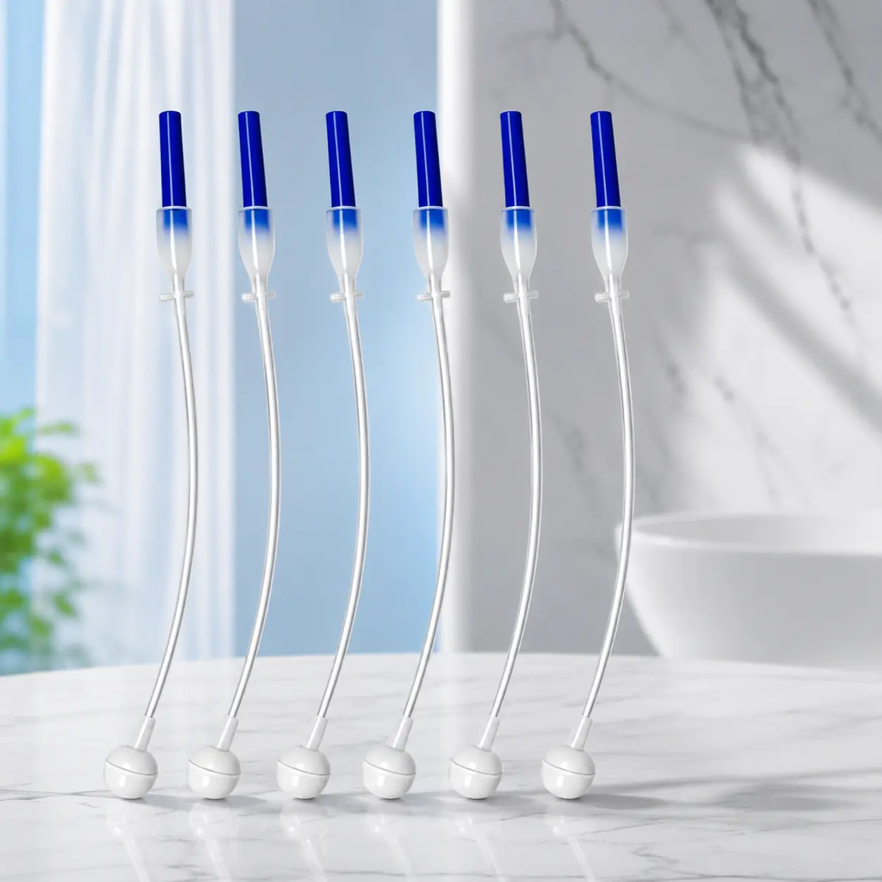 6Pcs 360 °     Angled Flexible Spray Bottle Adapter, Universal Multi-Angle Sprayer Connector with Weighted Dip Tube for Household Kitchen Cleaning