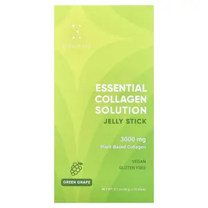 Everydaze Essential Collagen Solution Jelly Stick, Green Grape, 10 Sticks, 0.7 oz (20 g) Each